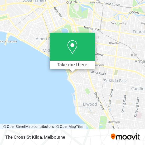 The Cross St Kilda map