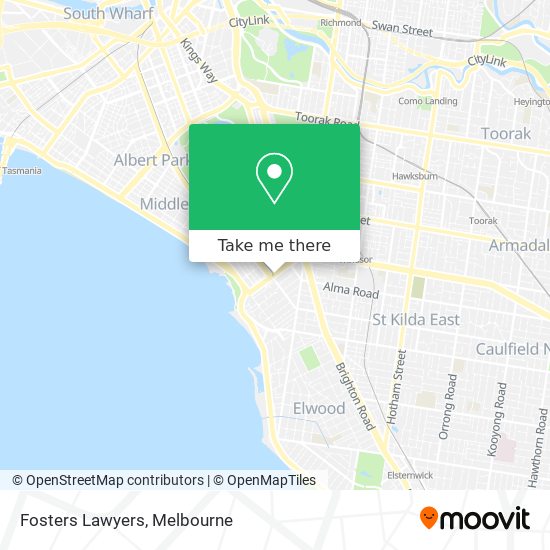 Fosters Lawyers map
