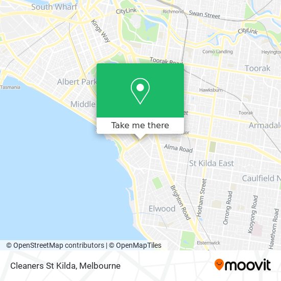 Cleaners St Kilda map