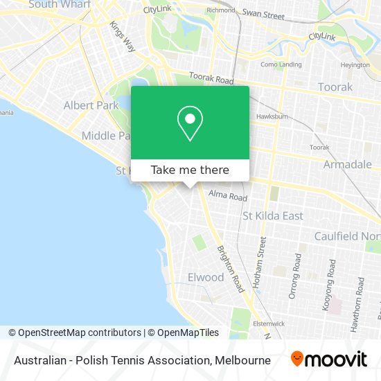Australian - Polish Tennis Association map