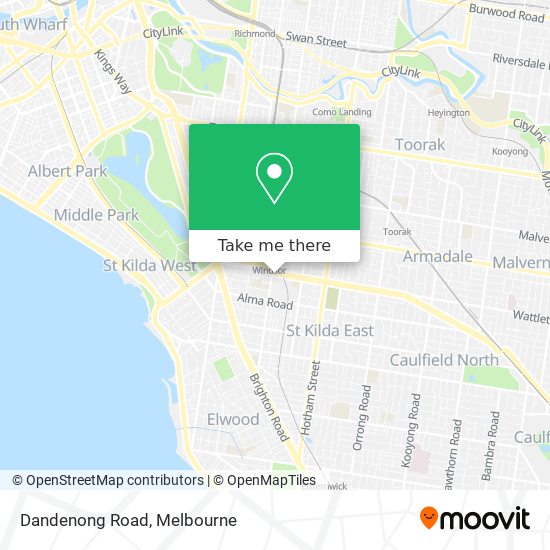 Dandenong Road map