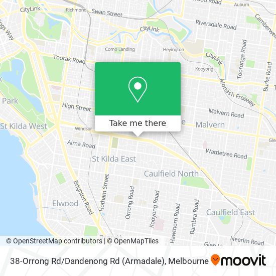 Mapa 38-Orrong Rd / Dandenong Rd (Armadale)