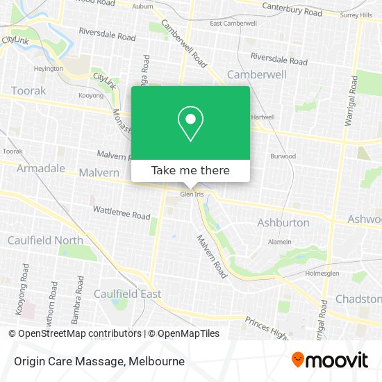 Origin Care Massage map