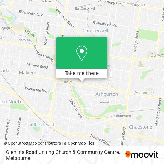 Glen Iris Road Uniting Church & Community Centre map
