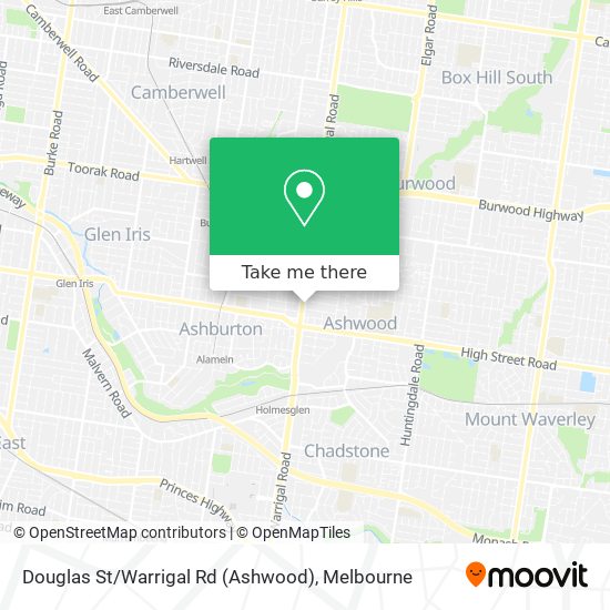 Douglas St / Warrigal Rd (Ashwood) map