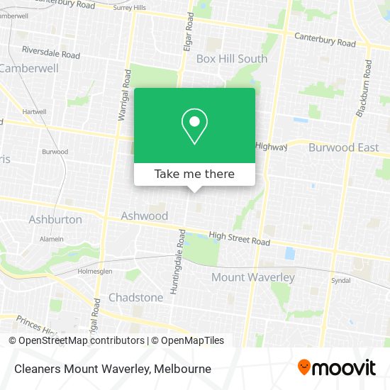 Cleaners Mount Waverley map