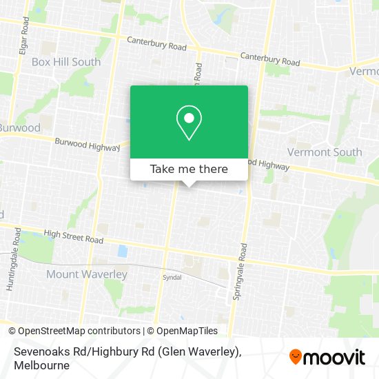 Sevenoaks Rd / Highbury Rd (Glen Waverley) map
