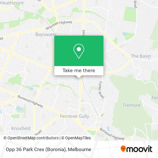 Mapa Opp 36 Park Cres (Boronia)