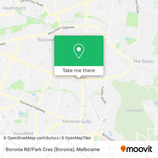 Boronia Rd/Park Cres map