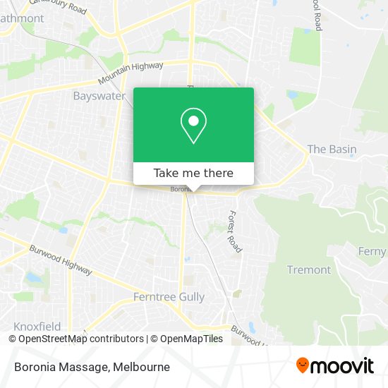 Boronia Massage map