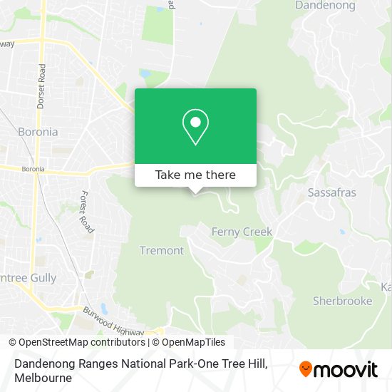 Dandenong Ranges National Park-One Tree Hill map