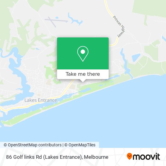 86 Golf links Rd (Lakes Entrance) map