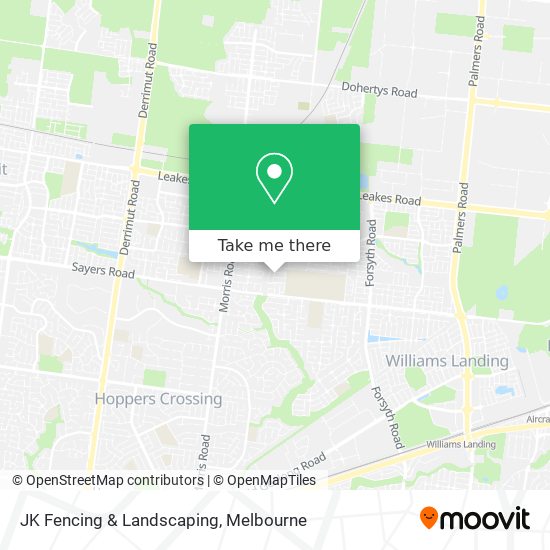JK Fencing & Landscaping map