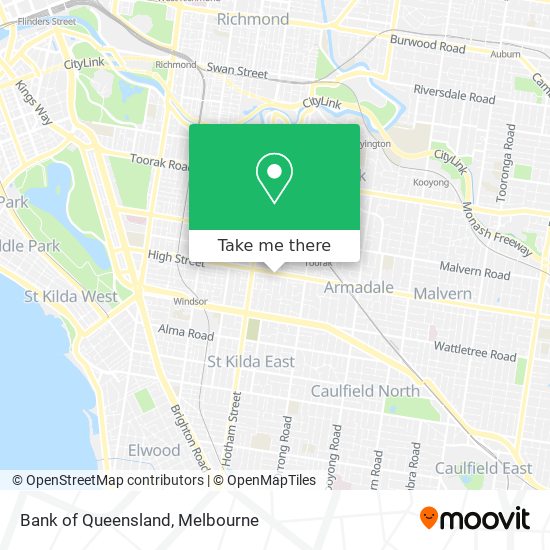 Bank of Queensland map