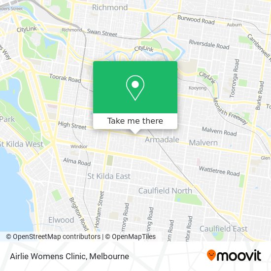 Mapa Airlie Womens Clinic