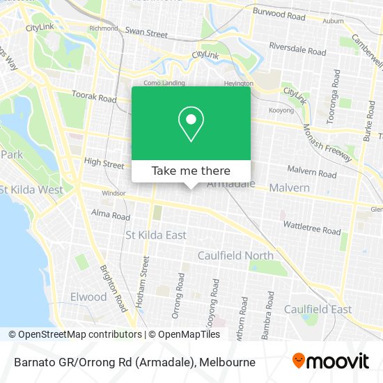 Barnato GR / Orrong Rd (Armadale) map