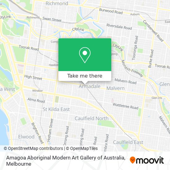 Amagoa Aboriginal Modern Art Gallery of Australia map