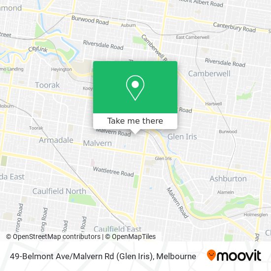 49-Belmont Ave / Malvern Rd (Glen Iris) map