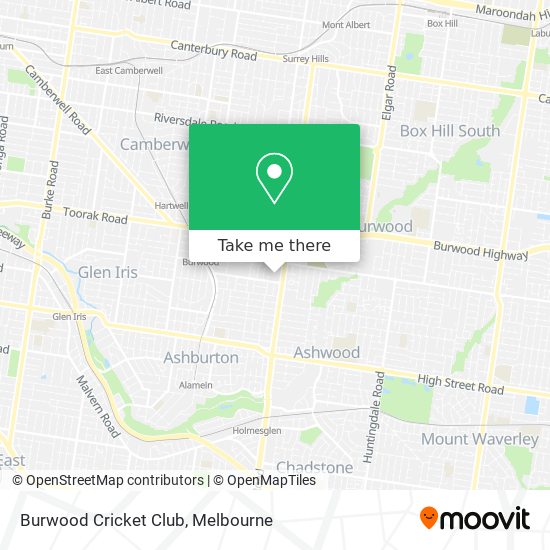Burwood Cricket Club map
