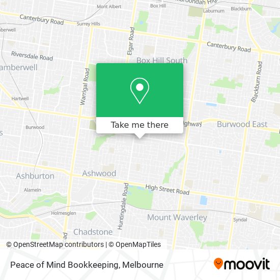 Peace of Mind Bookkeeping map