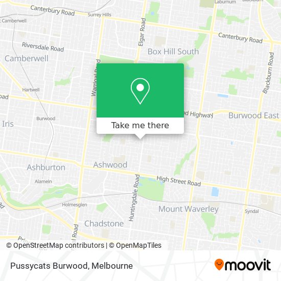 Mapa Pussycats Burwood