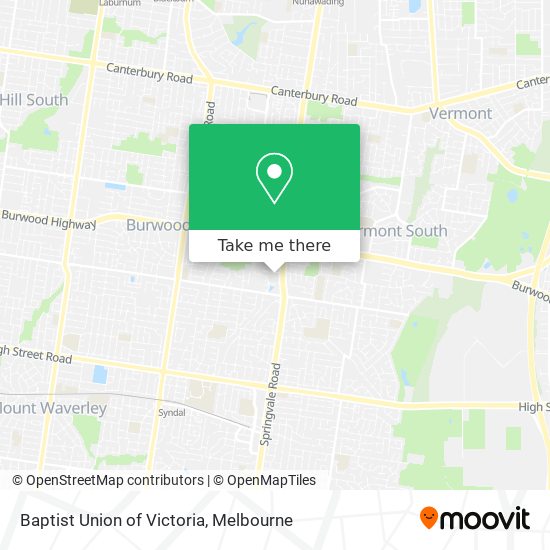 Baptist Union of Victoria map