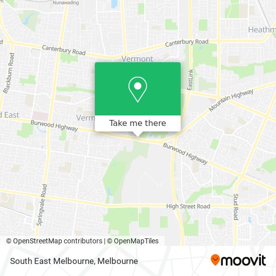 Mapa South East Melbourne