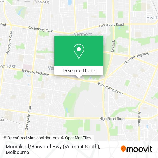 Mapa Morack Rd / Burwood Hwy (Vermont South)