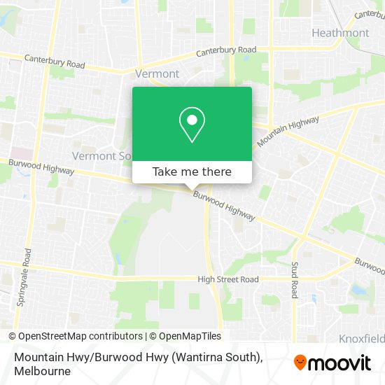 Mountain Hwy / Burwood Hwy (Wantirna South) map