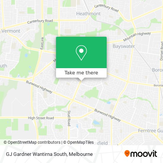 GJ Gardner Wantirna South map