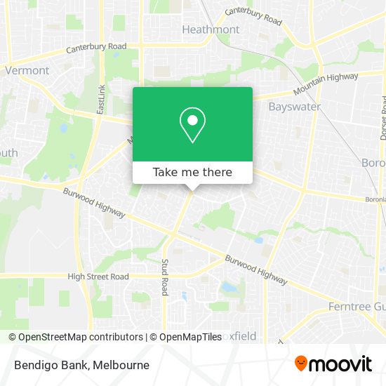 Bendigo Bank map