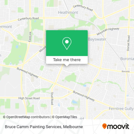 Bruce Camm Painting Services map