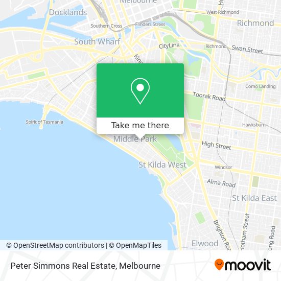 Mapa Peter Simmons Real Estate