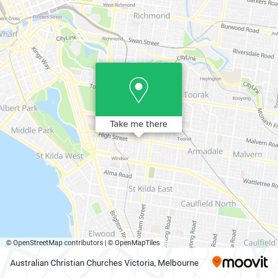 Australian Christian Churches Victoria map