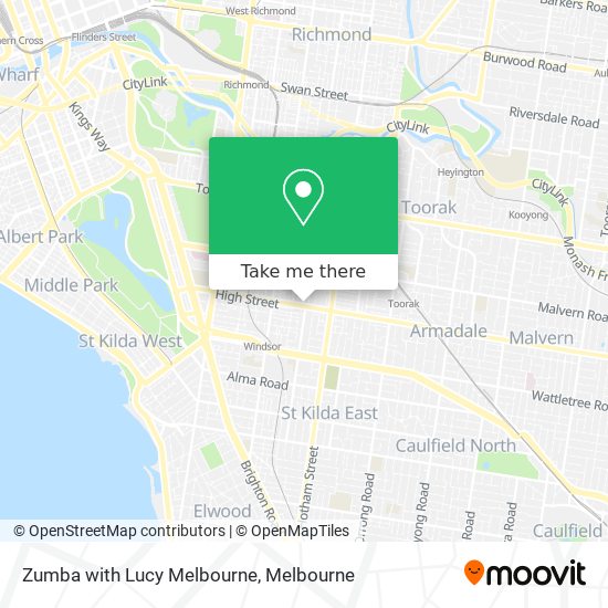 Zumba with Lucy Melbourne map