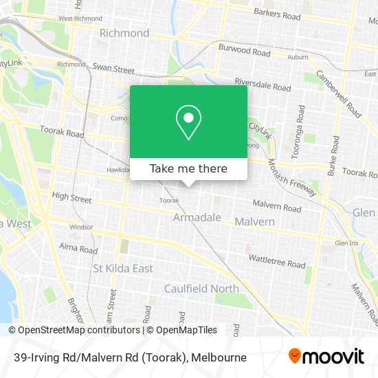 39-Irving Rd / Malvern Rd (Toorak) map