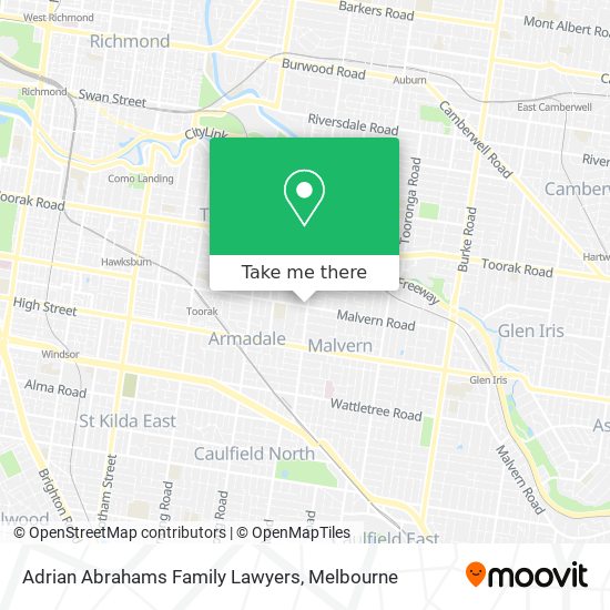 Adrian Abrahams Family Lawyers map