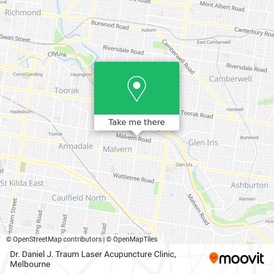 Mapa Dr. Daniel J. Traum Laser Acupuncture Clinic