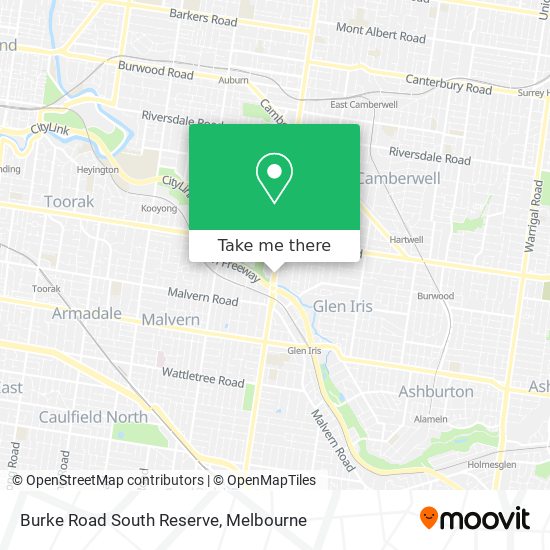 Burke Road South Reserve map
