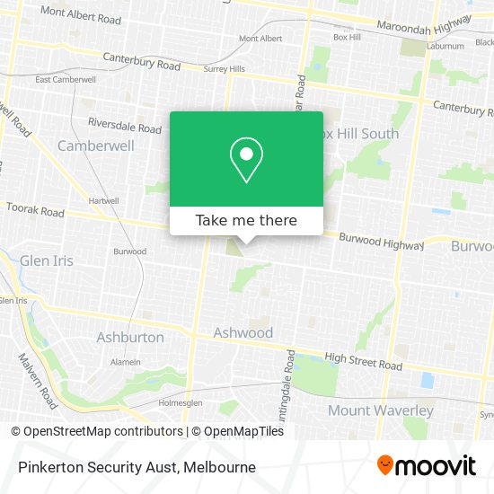 Pinkerton Security Aust map