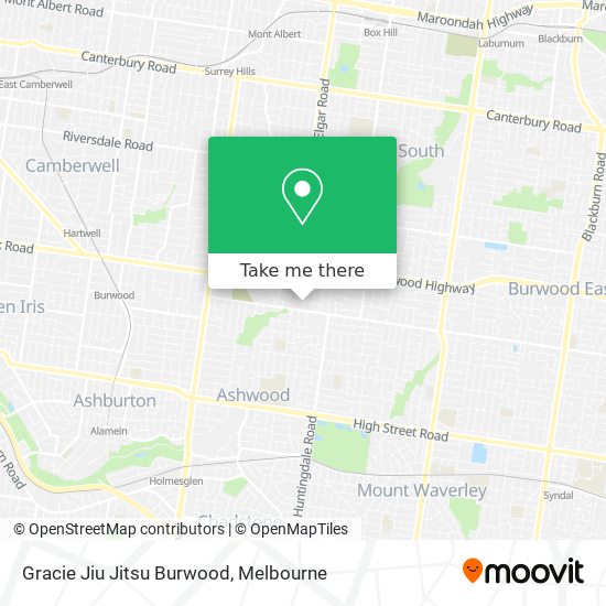 Mapa Gracie Jiu Jitsu Burwood