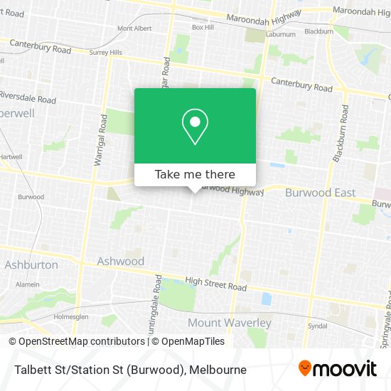 Talbett St / Station St (Burwood) map