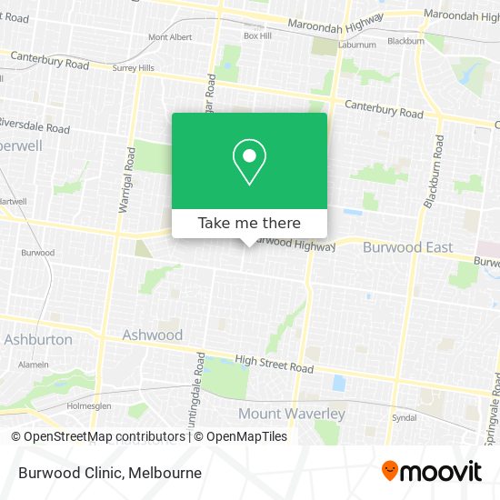 Burwood Clinic map