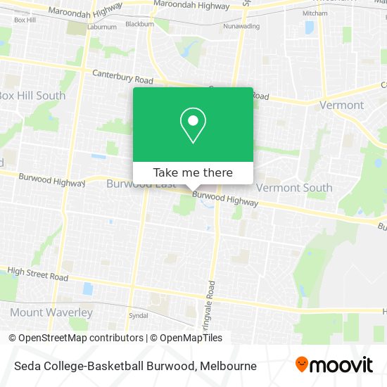 Seda College-Basketball Burwood map