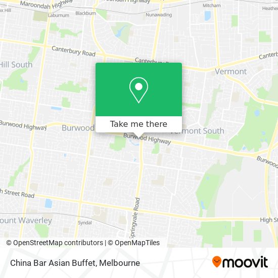 China Bar Asian Buffet map