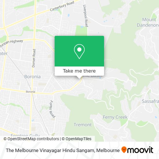 The Melbourne Vinayagar Hindu Sangam map