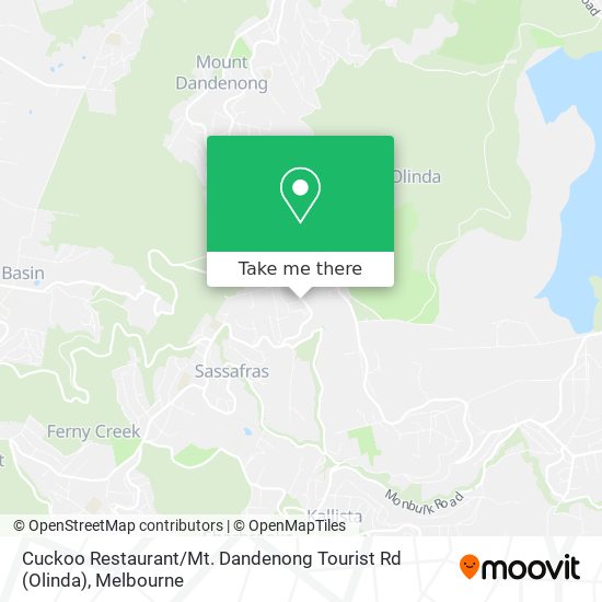 Mapa Cuckoo Restaurant / Mt. Dandenong Tourist Rd (Olinda)