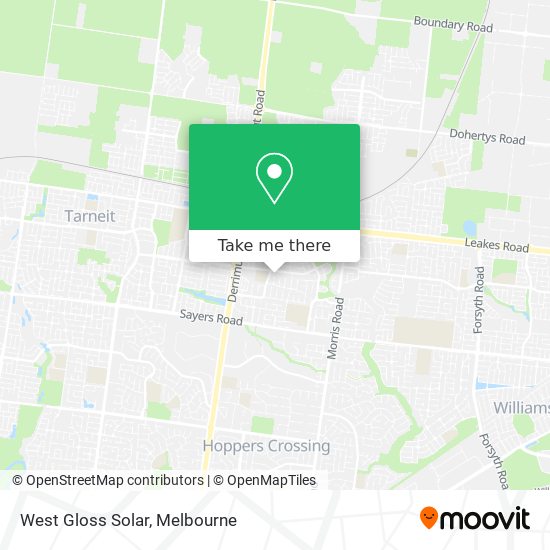 West Gloss Solar map