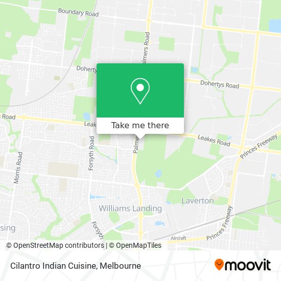 Cilantro Indian Cuisine map