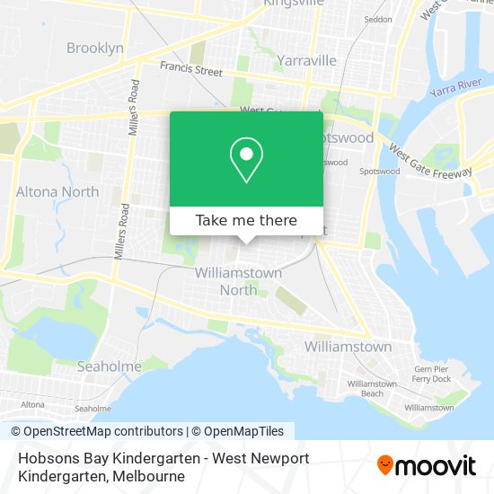 Hobsons Bay Kindergarten - West Newport Kindergarten map